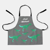Tablier T-rex dinosaure imprimer nom personnalisé (Recto)