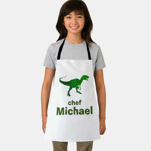 Tablier T-rex dinosaure imprimer nom personnalisé (Insitu)