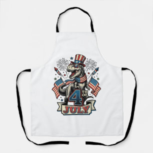 Tablier T-Rex patriotique 4 juillet conception de chemise