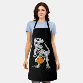 Tablier T-Rex squelette Costume d'Halloween (Porté)