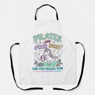 Tablier T-S typographie gras Pilates licorne et poussière