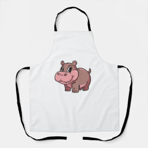 Tablier T-Shirt à manches longues pour bébé mignon Hippo M