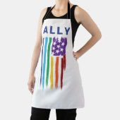 Tablier T-shirt Ally Artistic Rainbow Pride (Insitu)