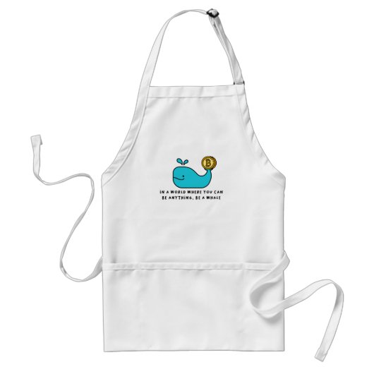 Tablier T-shirt baleine Bitcoin (Devant)