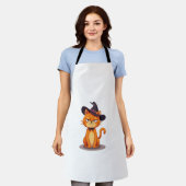 Tablier T-Shirt Chat Halloween Kitten Jack O Lantern Kitty (Porté)