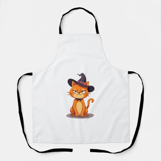 Tablier T-Shirt Chat Halloween Kitten Jack O Lantern Kitty (Recto)