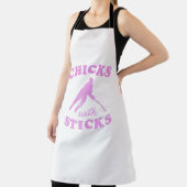 Tablier T-shirt chicks Ringette avec bâtons (Insitu)