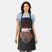 Tablier T-Shirt Classique Christmas Irish Setter (Porté)