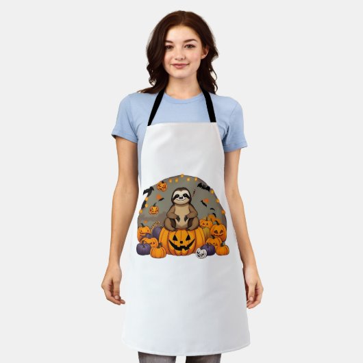 Tablier T-shirt classique de Sloth-o-ween (Porté)