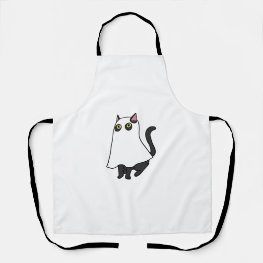 Tablier T-shirt classique Ghost Cat_2 (Recto)