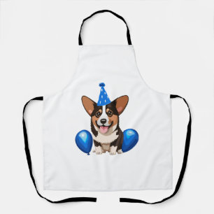 Tablier T-shirt classique pour marionnettes bleu