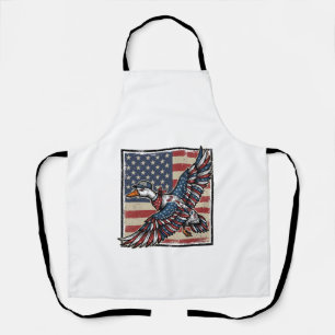 Tablier T-shirt de conception de canard volant patriotique