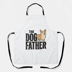 Tablier T-Shirt De gravure vintage Dogfather Corgi drôle