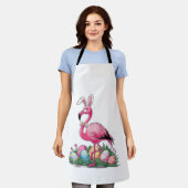 Tablier T-Shirt Flamant de Pâques (Porté)