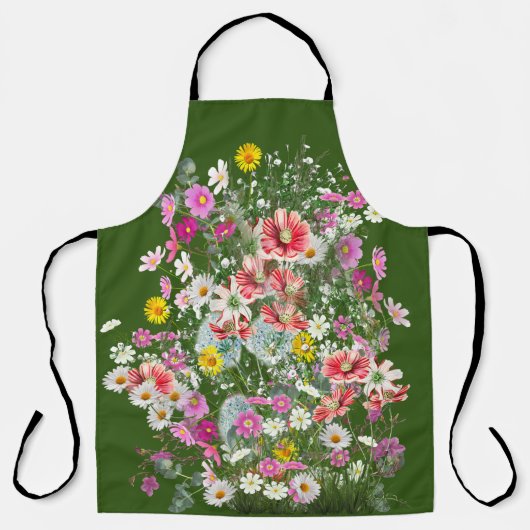 Tablier T-shirt Fleurs Fleurs Fluides Cosmos (Recto)