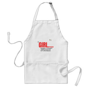 Tablier T-shirt Girl Pray Chemise chrétienne basée sur l