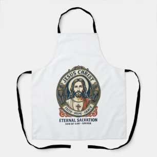 Tablier T-shirt graphique pour hommes Jésus Barber Christi