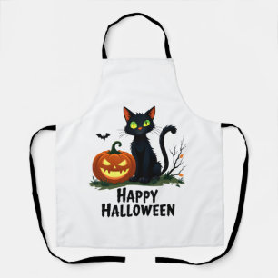 Tablier T-shirt Happy Halloween Sauvetage de chat noir Cit