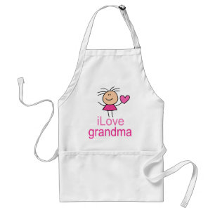 Tablier T-shirt mignon de grand-maman d'amour d'I