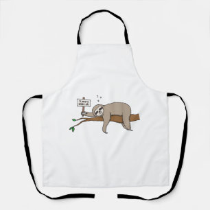 Tablier T Shirt Mignon Paresseux Endormi Drôle Paresseux F