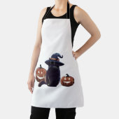 Tablier T-Shirt Oversize chat noir Halloween (Insitu)