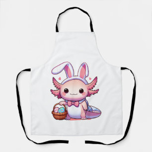 Tablier T-Shirt Pâques Axolotl Oreilles de Lapin Œufs