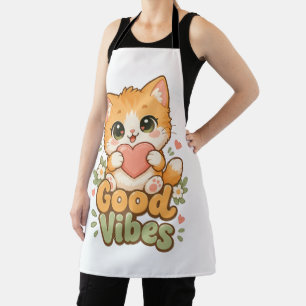 Tablier T-shirt pour amateur de chats mignons - Vêtements