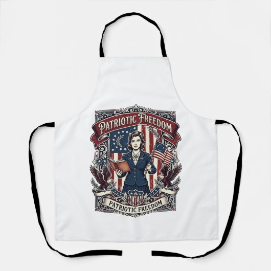 Tablier T-shirt vectoriel graphique pour enseignant patrio (Recto)