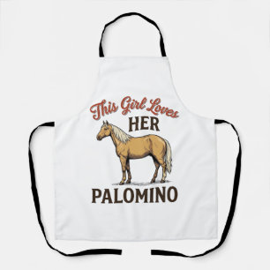 Tablier T-Shirt vintage gravure amateur de cheval Palomino