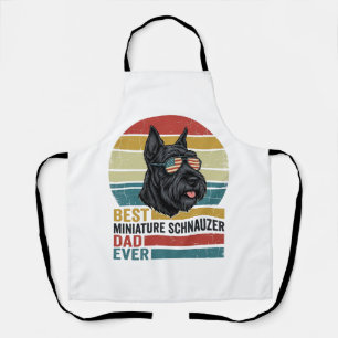 Tablier T-shirt vintage patriotique papa Schnauzer nain De