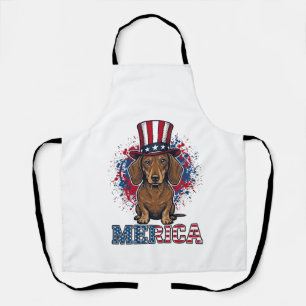 Tablier T-shirt vintage pour chien Merica Caniche Patrioti