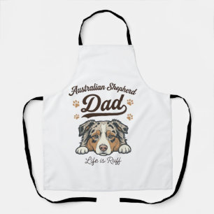 Tablier T-shirt vintage Vie de papa Australian Shepherd es