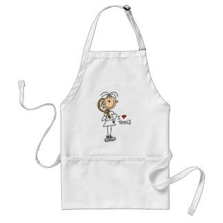 Tablier T-shirts et cadeaux de tennis d'amour de la fille