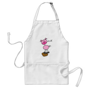Tablier T-shirts et cadeaux Stick Figure Pig