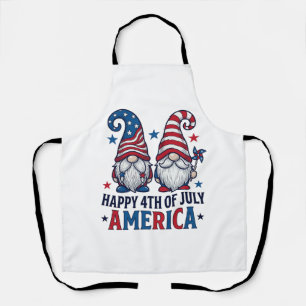 Tablier T-shirts Gnomes Patriotes Joyeux 4 Juillet Amériqu