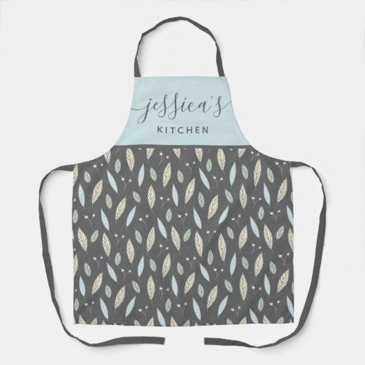 Tablier Tabard à impression botanique sur toute la surface (Recto)