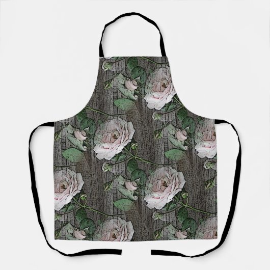 Tablier Tabard à impression de roses (Recto)