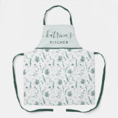 Tablier Tabard à impression florale aquarelle (Recto)