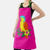 Tablier Tabard à Impression Florale de Perroquet Tropical (Insitu)