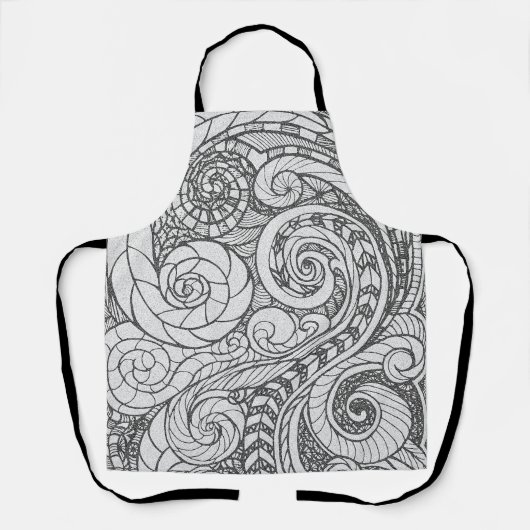 Tablier Tabard à impression totale Doodle Design (Recto)