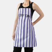 Tablier Tabard à Impression Totale Uff Da Rayé Violet (Insitu)