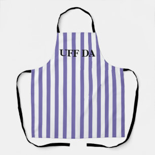 Tablier Tabard à Impression Totale Uff Da Rayé Violet