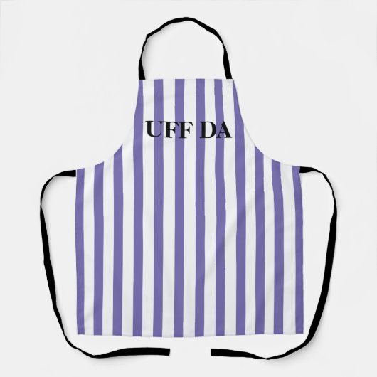 Tablier Tabard à Impression Totale Uff Da Rayé Violet (Recto)
