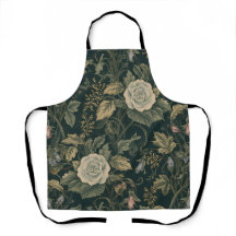 Tabard à motif floral botanique Acanthus de minuit
