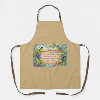 Tablier Tabard de cuisine avec Écriture Sainte