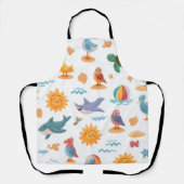 Tablier Tabard de cuisine imprimé Coastal Breeze (Recto)