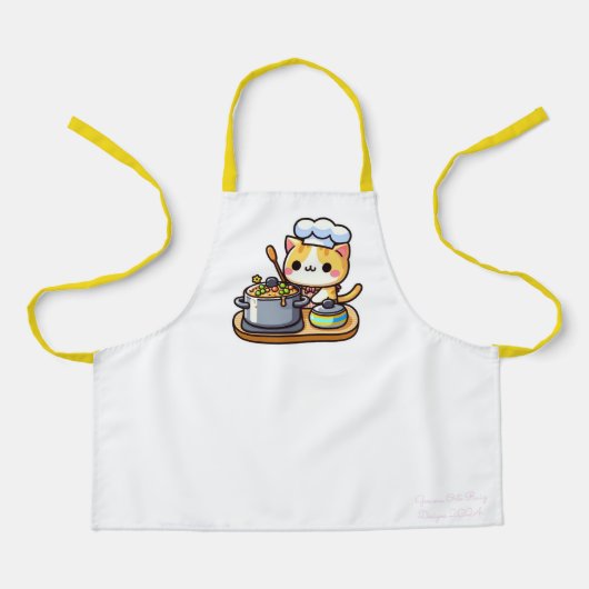 Tablier tabard de cuisine pour chat mignon (Recto)