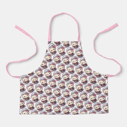 Tablier tabard de cuisine pour chat mignon (Recto)