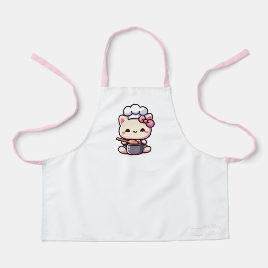 Tablier tabard de cuisine pour chat mignon (Recto)