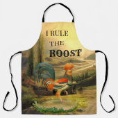 Tablier Tabard de cuisson drôle de coq vintage (Recto)